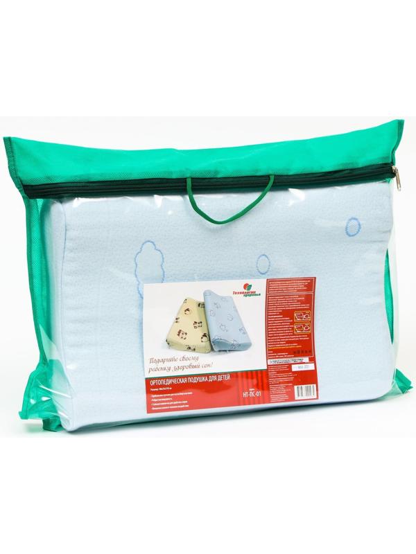 Подушка ортопедическая НТ-ПС-01, для детей, 40x25 см, валики 7/8 см