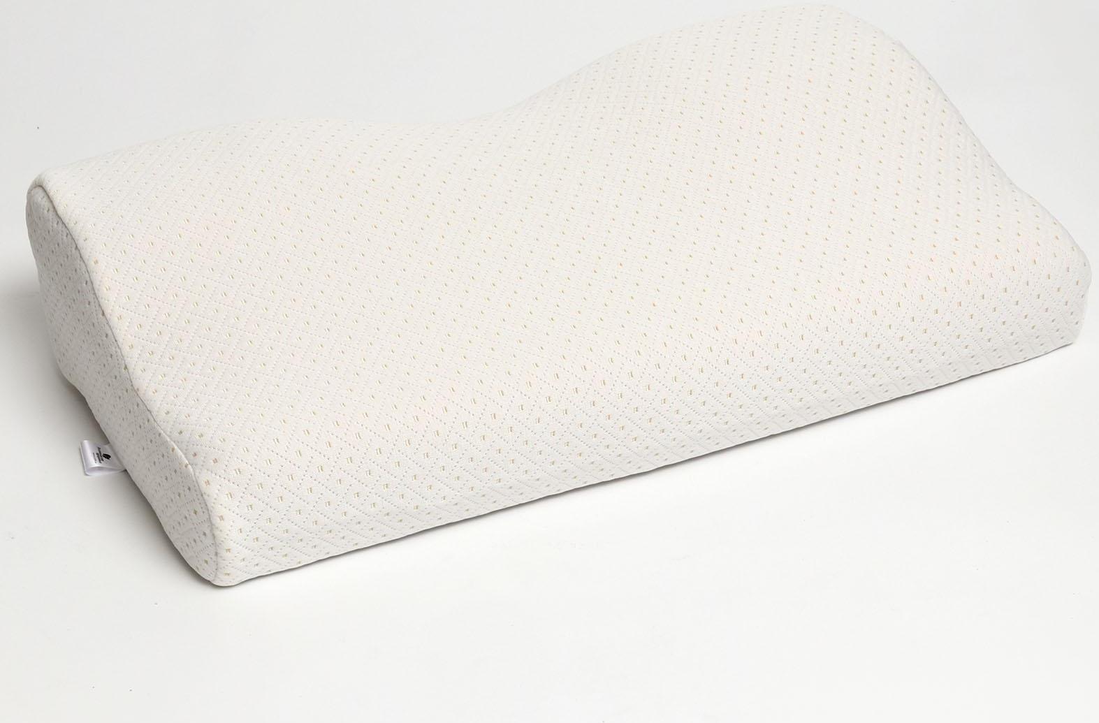 Подушка ортопедическая НТ-ПС-03, с эффектом памяти и выемкой под плечо, 61.5x34 см, валики 13/8 см