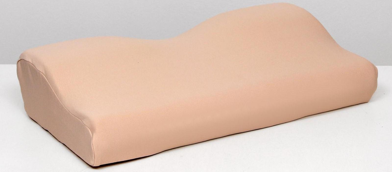 Подушка ортопедическая НТ-ПС-03, с эффектом памяти и выемкой под плечо, 61.5x34 см, валики 13/8 см