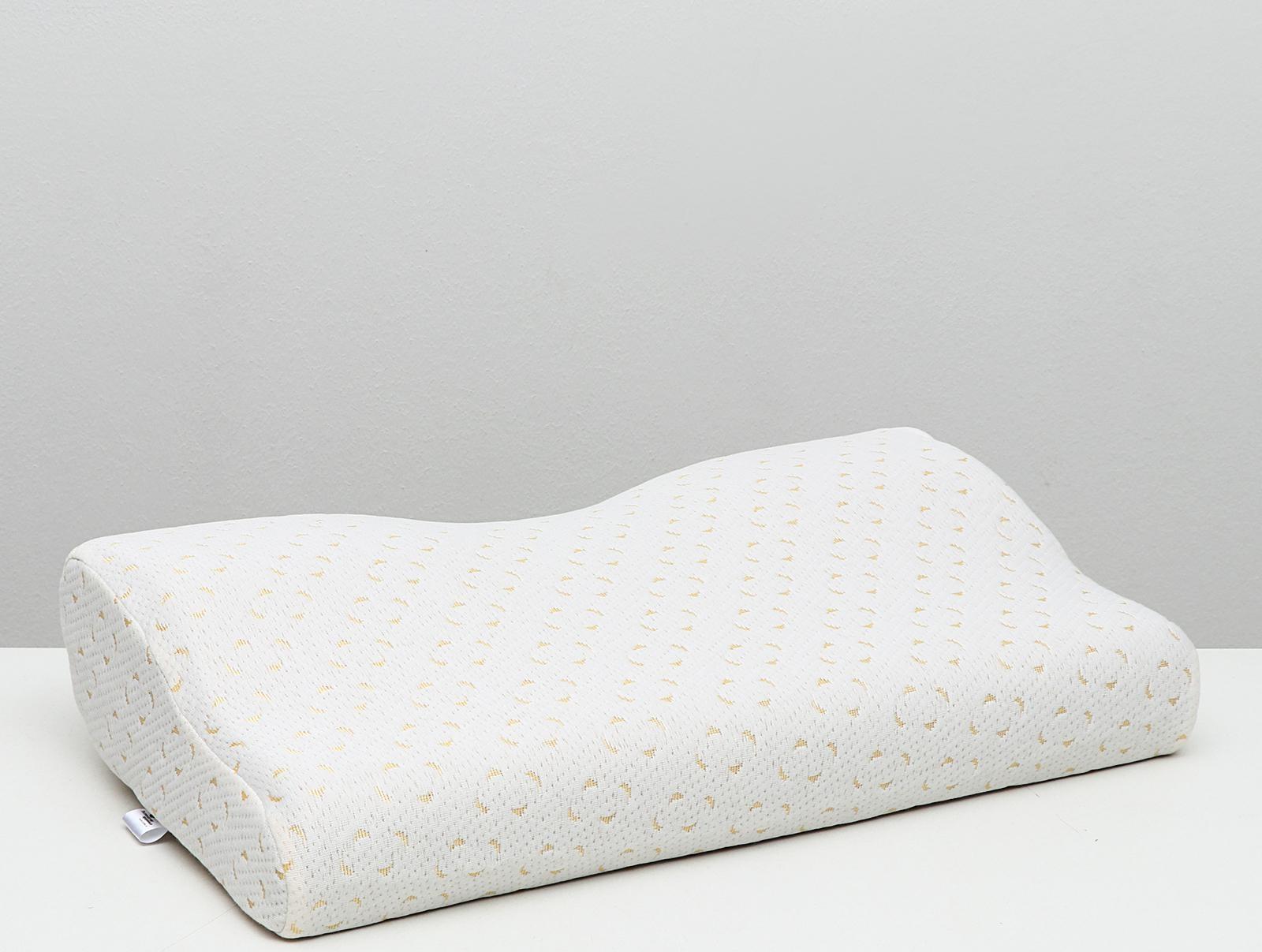 Подушка ортопедическая НТ-ПС-03, с эффектом памяти и выемкой под плечо, 61.5x34 см, валики 13/8 см