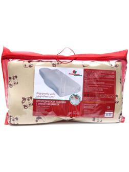 Подушка ортопедическая НТ-ПС-03, с эффектом памяти и выемкой под плечо, 61.5x34 см, валики 13/8 см