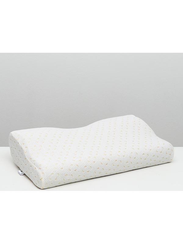 Подушка ортопедическая НТ-ПС-03, с эффектом памяти и выемкой под плечо, 61.5x34 см, валики 13/8 см