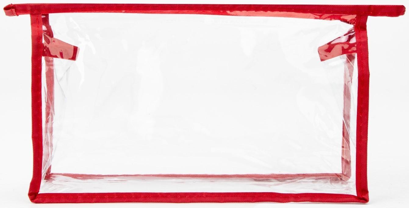 Косметичка на молнии, цвет красный