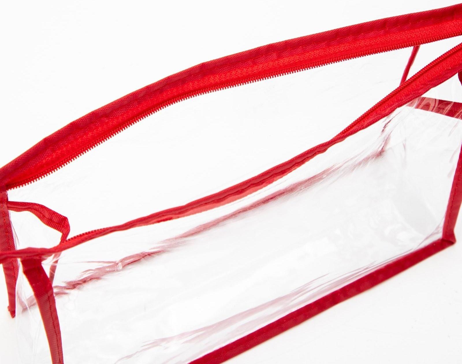 Косметичка на молнии, цвет красный