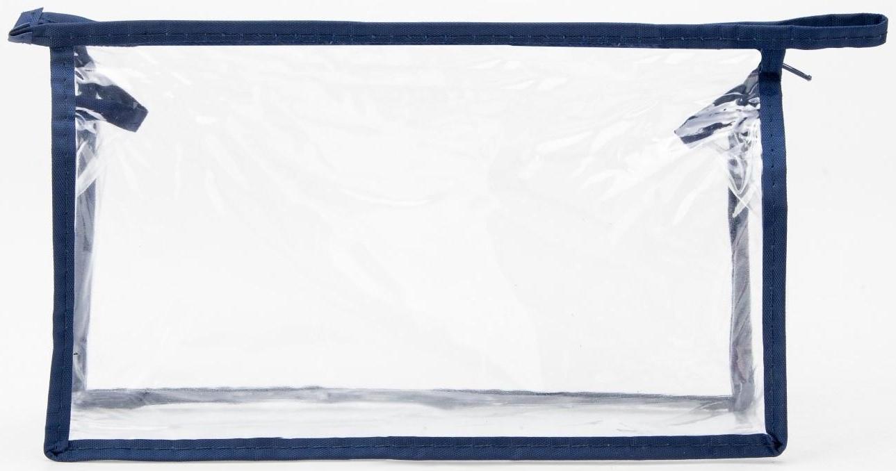 Косметичка на молнии, цвет синий