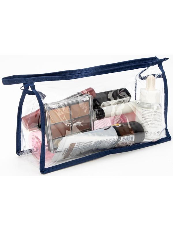 Косметичка на молнии, цвет синий