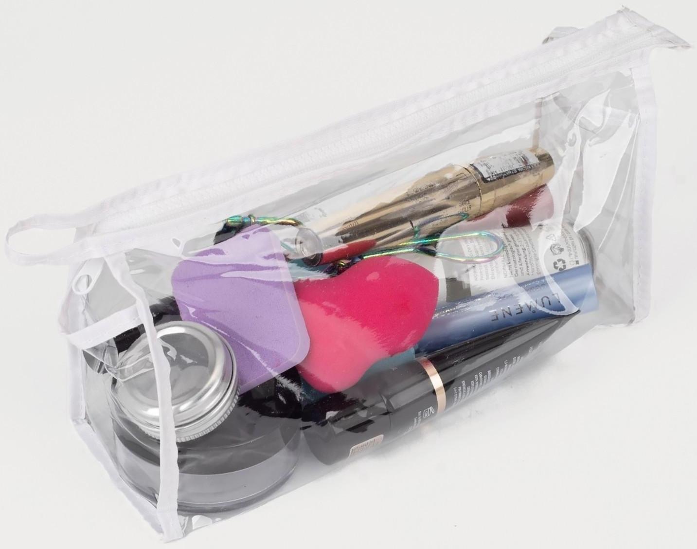 Косметичка на молнии, цвет белый