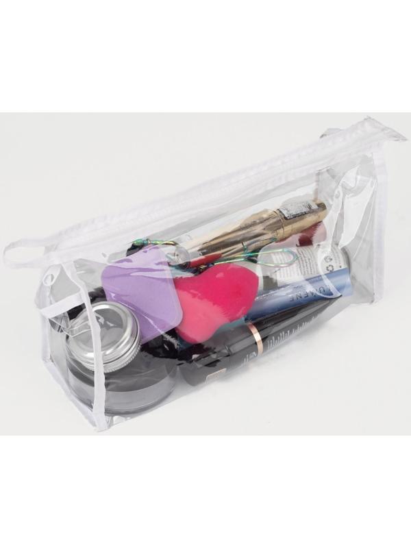 Косметичка на молнии, цвет белый