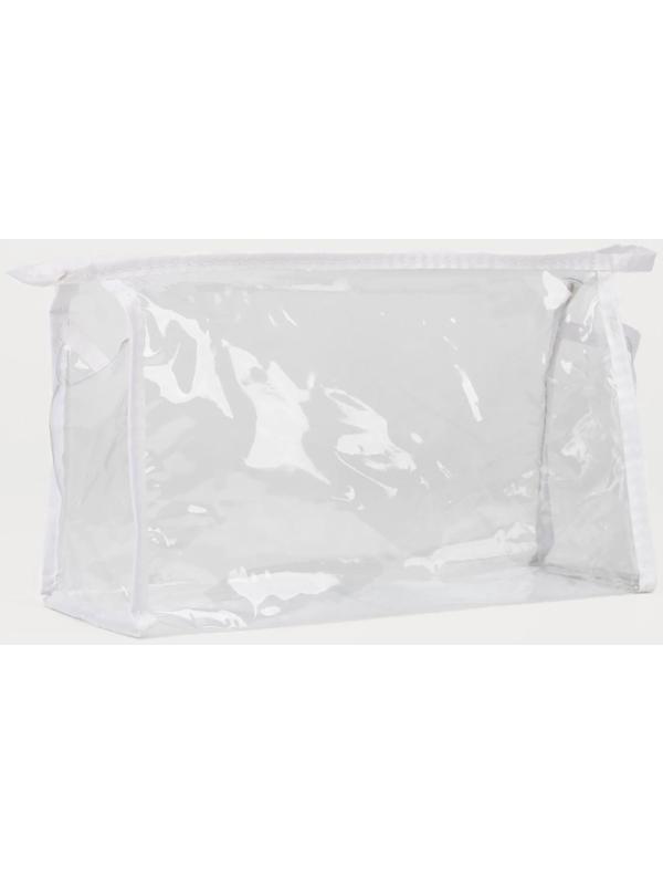 Косметичка на молнии, цвет белый