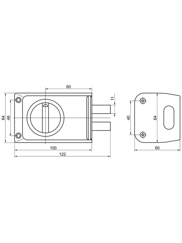 Замок накладной ПРОСАМ ЗНД-1А (88400), серый