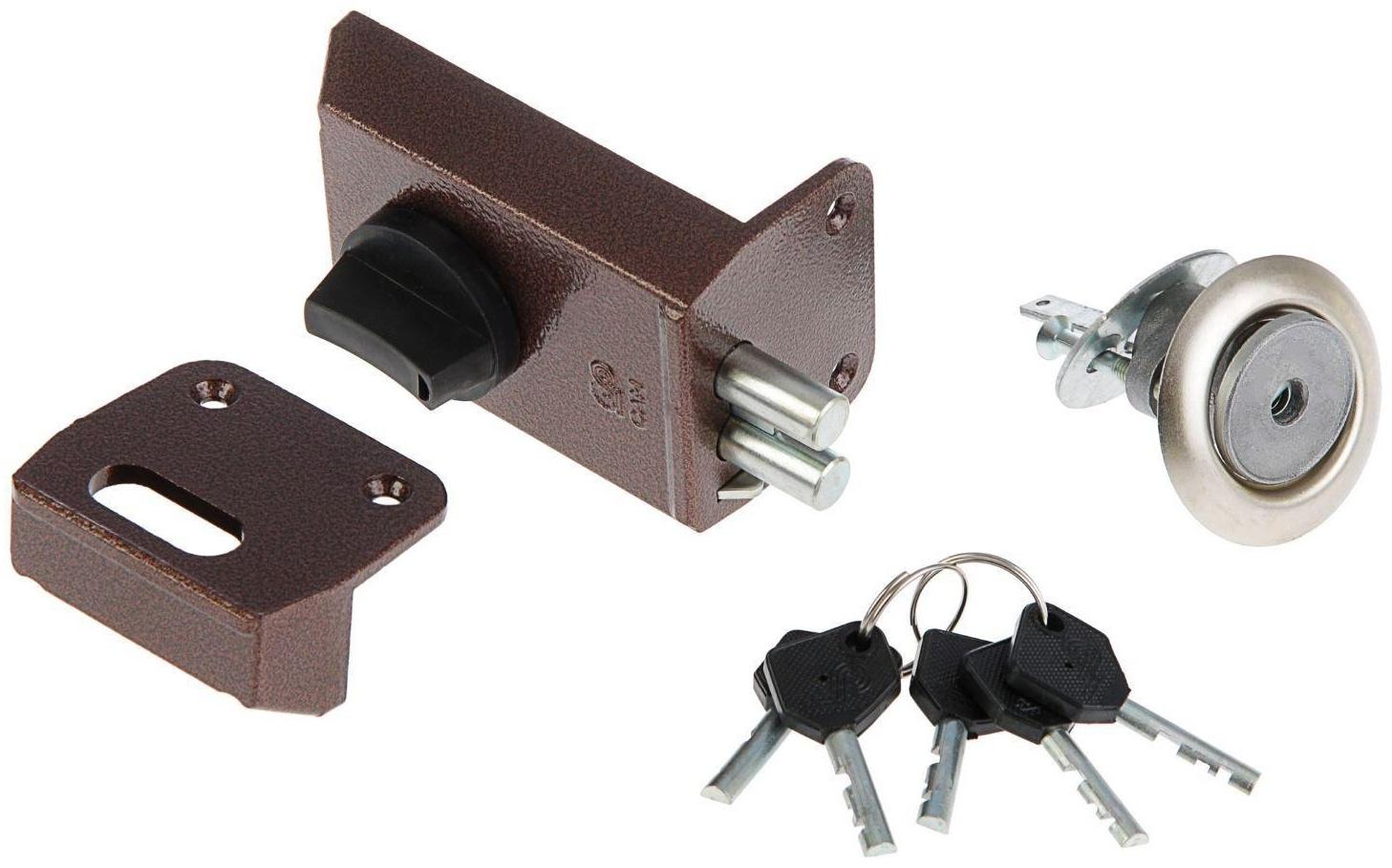 Замок накладной ПРОСАМ ЗНД-1А/Д (88300), полимерное покрытие