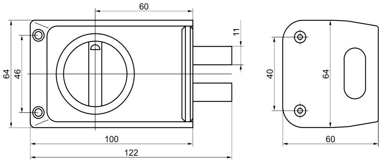 Замок накладной ПРОСАМ ЗНД-1А/Д (88300), полимерное покрытие