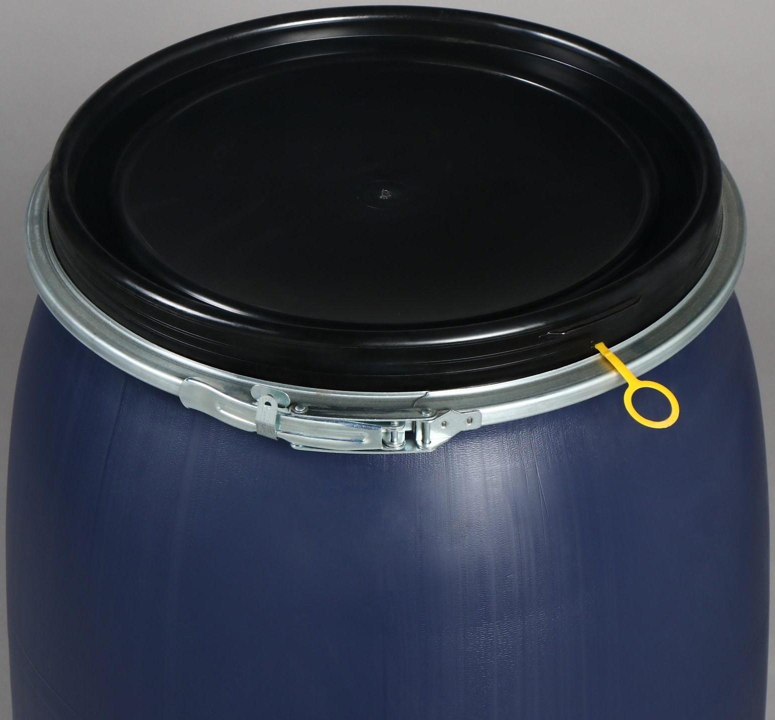 Бочка пищевая, 127 л, с крышкой, синяя, Оpen Top