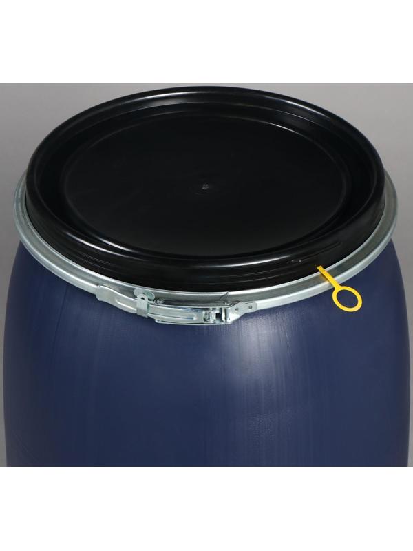 Бочка пищевая, 127 л, с крышкой, синяя, Оpen Top