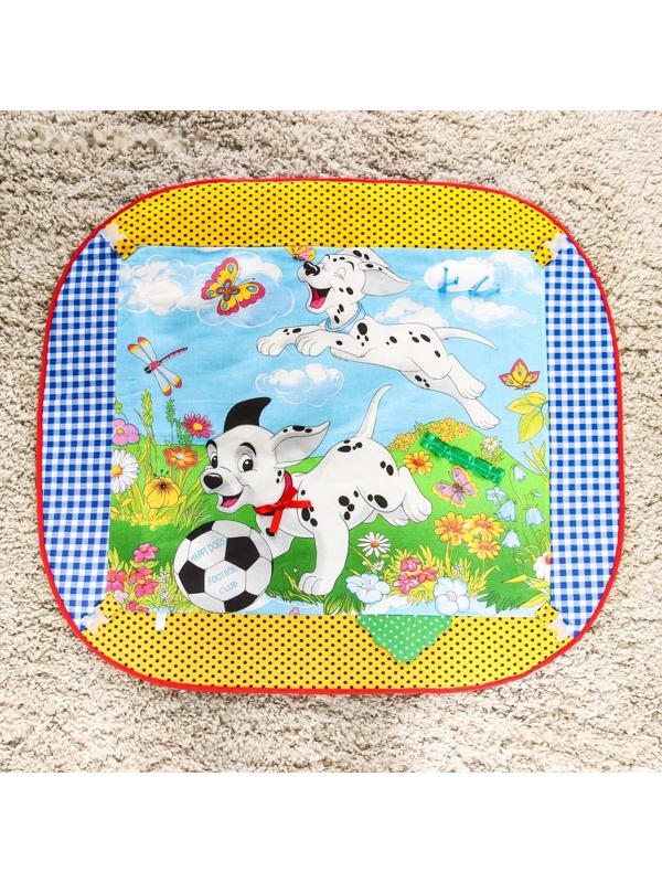 Коврик развивающий с дугами «Далматинцы» для мальчика, 4 игрушки, р-р 100×87х0,5 см.