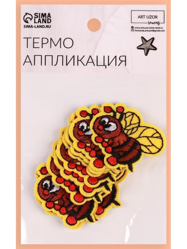 Термоаппликация «Пчёлка», 4 × 3,5 см, цвет разноцветный