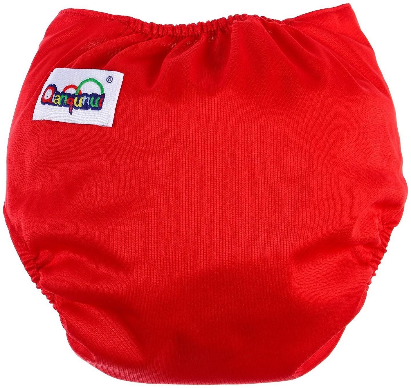 Многоразовый подгузник, цвет красный