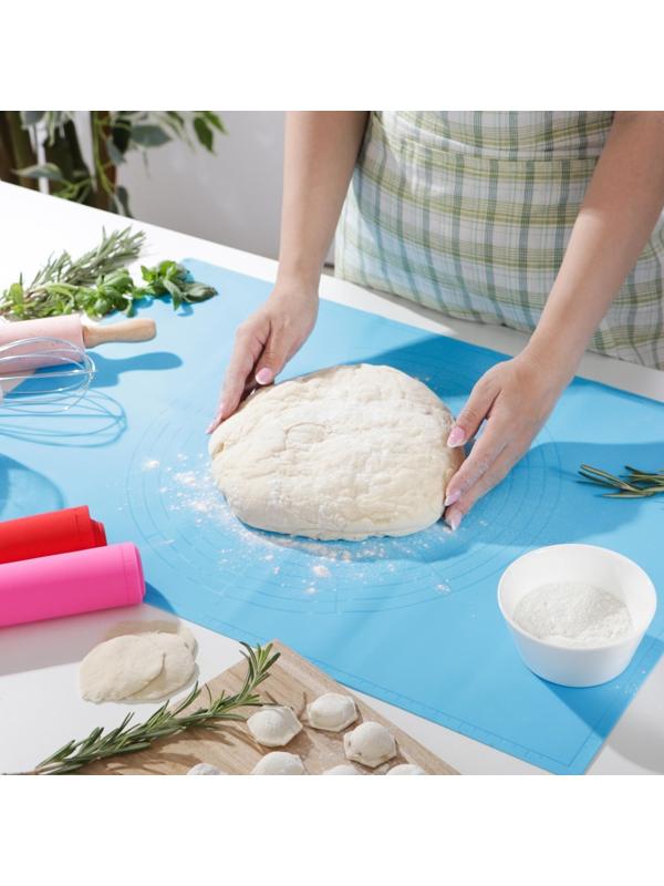 Коврик с разлиновкой силиконовый Доляна «Буссен», 61,5×41,5 см, цвет МИКС