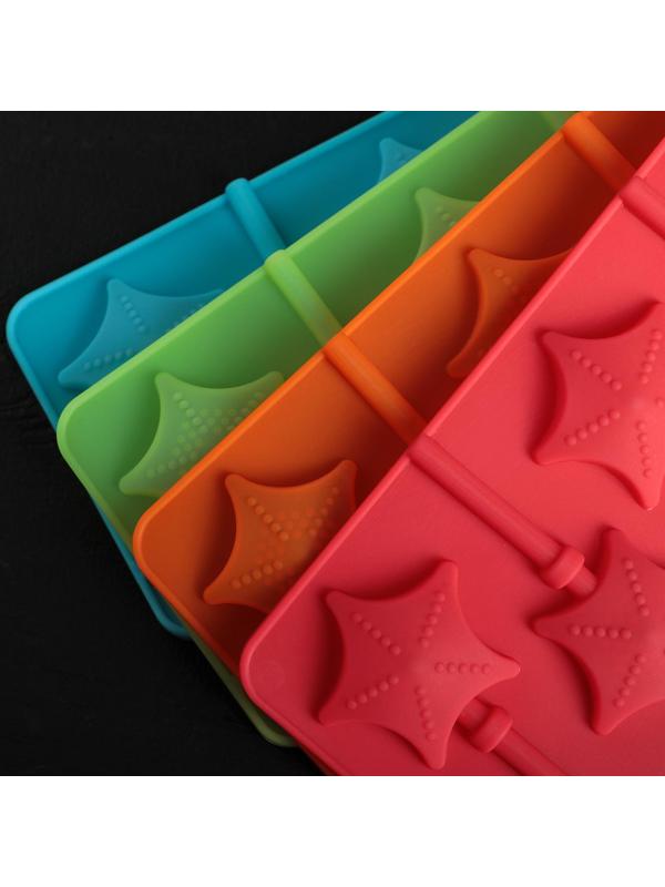 Форма для леденцов Доляна «Звездочёт», 9,5×24×1 см, 6 ячеек, цвет МИКС