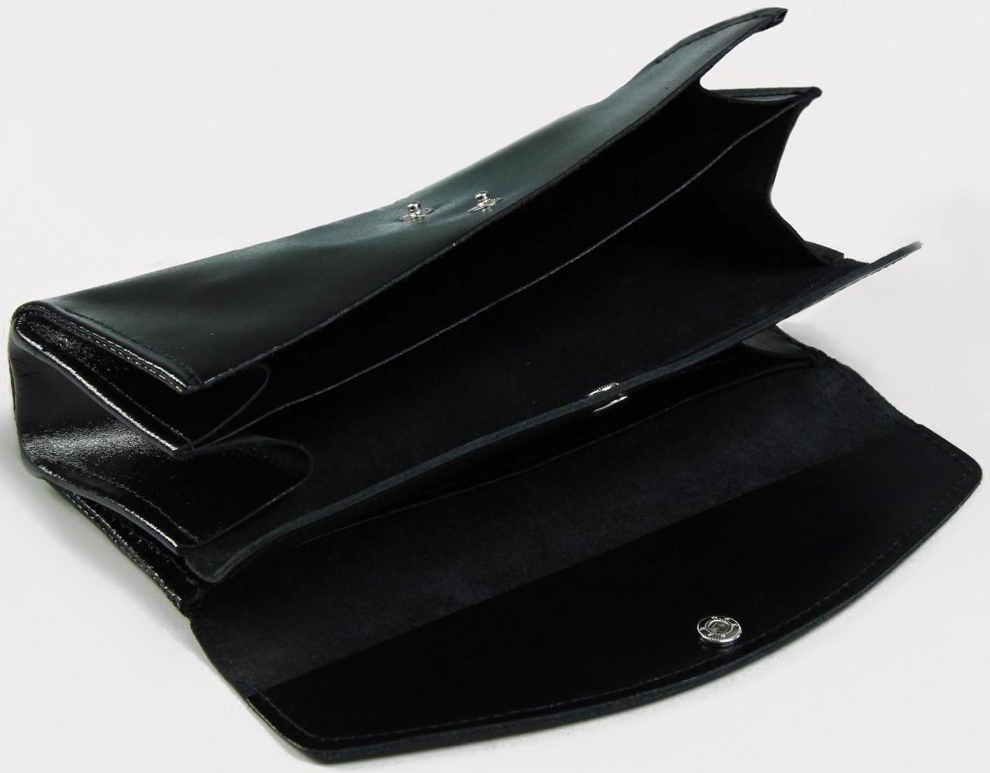 Кошелёк на кнопке, цвет чёрный