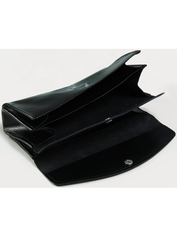 Кошелёк на кнопке, цвет чёрный