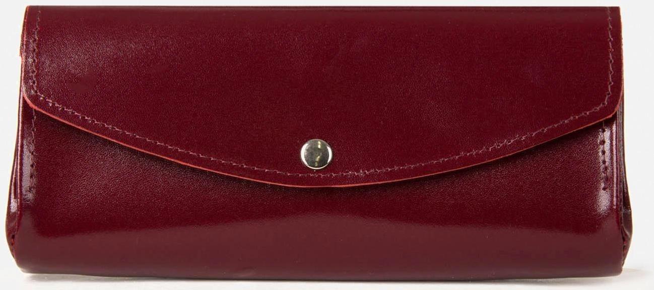 Кошелёк на кнопке, цвет бордовый