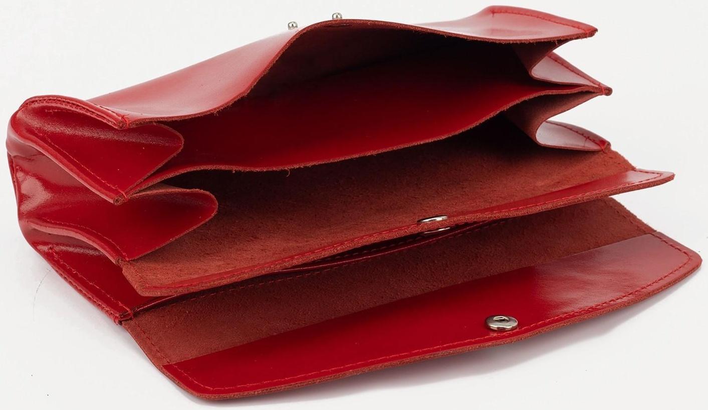 Кошелёк на кнопке, цвет красный