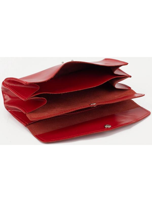 Кошелёк на кнопке, цвет красный