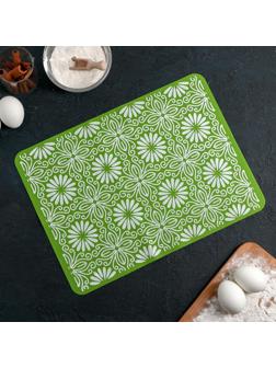 Коврик «Инди», 37×27 см, цвет зелёный