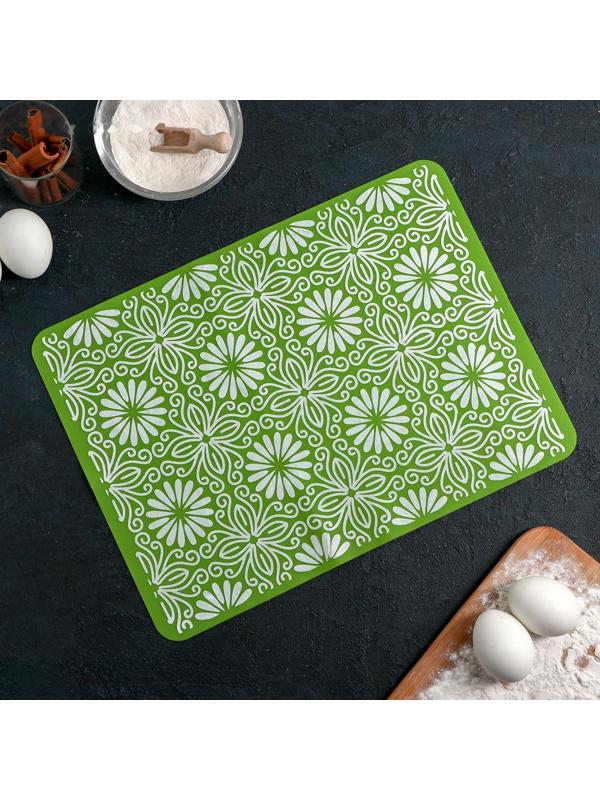 Коврик «Инди», 37×27 см, цвет зелёный