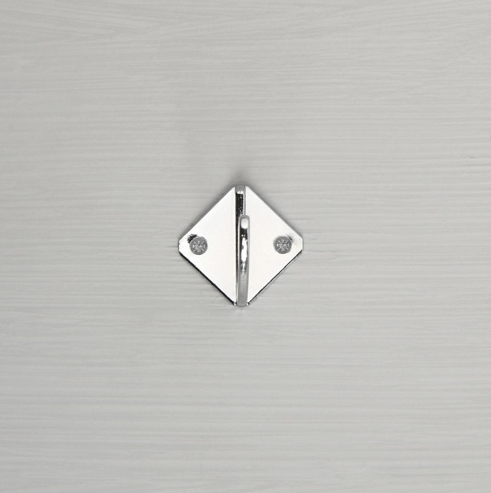 Крючок мебельный KM1001CP, однорожковый, цвет хром