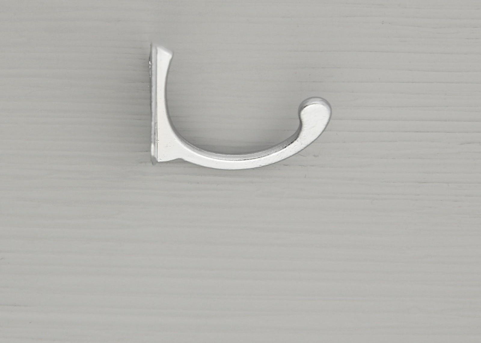 Крючок мебельный KM1001CP, однорожковый, цвет хром