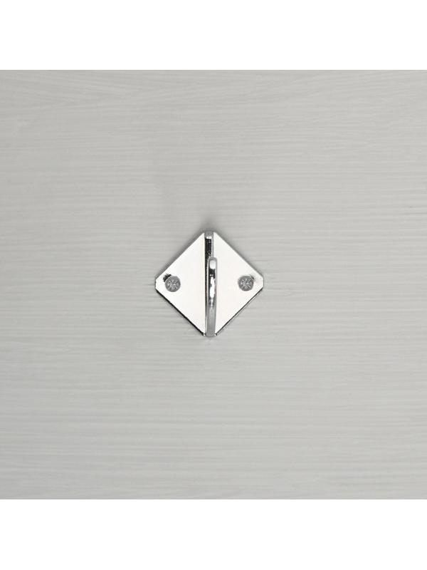 Крючок мебельный KM1001CP, однорожковый, цвет хром