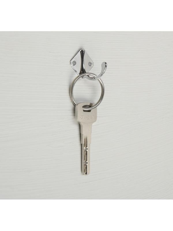 Крючок мебельный KM1001CP, однорожковый, цвет хром