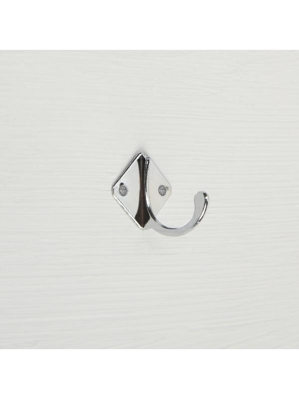 Крючок мебельный KM1001CP, однорожковый, цвет хром