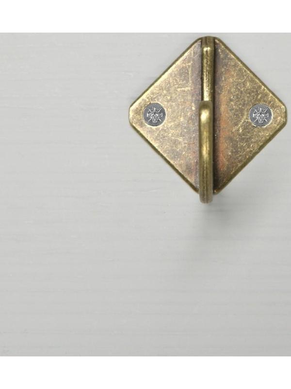 Крючок мебельный KM1001АВ, однорожковый, цвет бронза