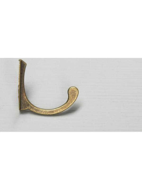 Крючок мебельный KM1001АВ, однорожковый, цвет бронза