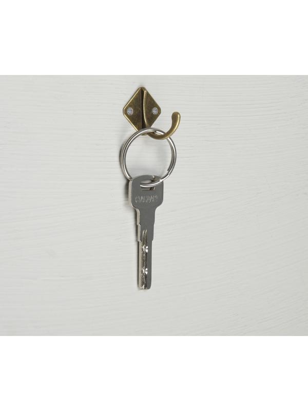 Крючок мебельный KM1001АВ, однорожковый, цвет бронза