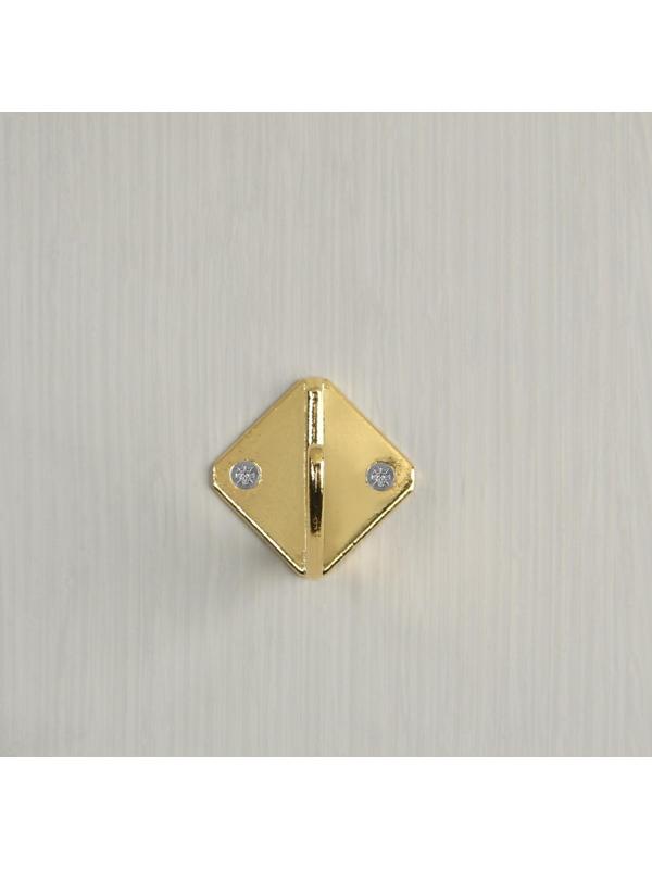 Крючок мебельный KM1001GP, однорожковый, цвет золото