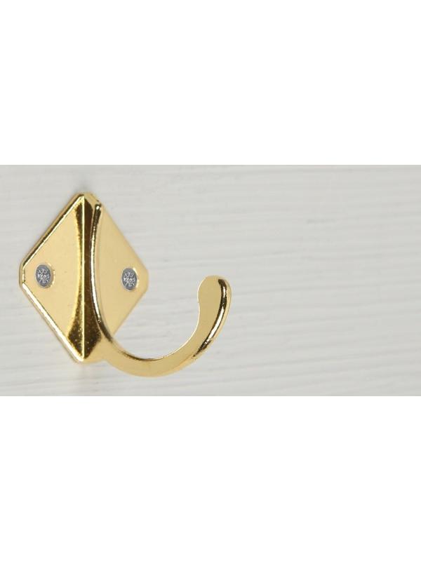 Крючок мебельный KM1001GP, однорожковый, цвет золото