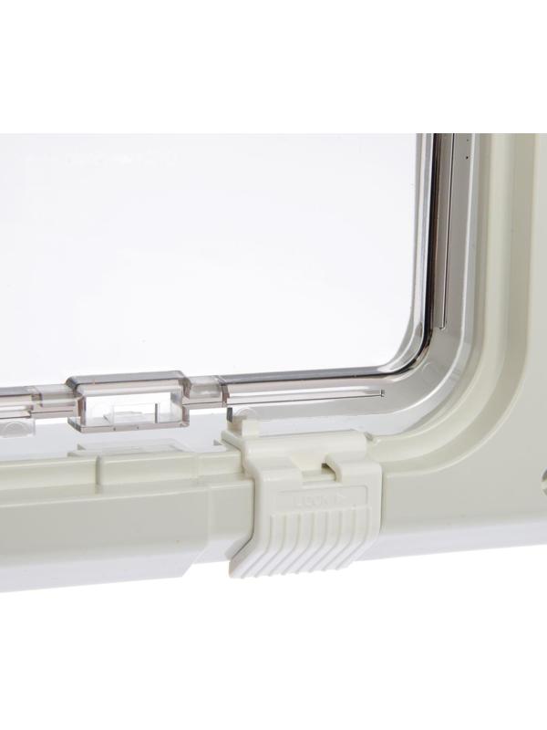 Дверца для кошек «БАРСИК», проём 145*145 мм, толщина двери 36-42 мм, белёный дуб