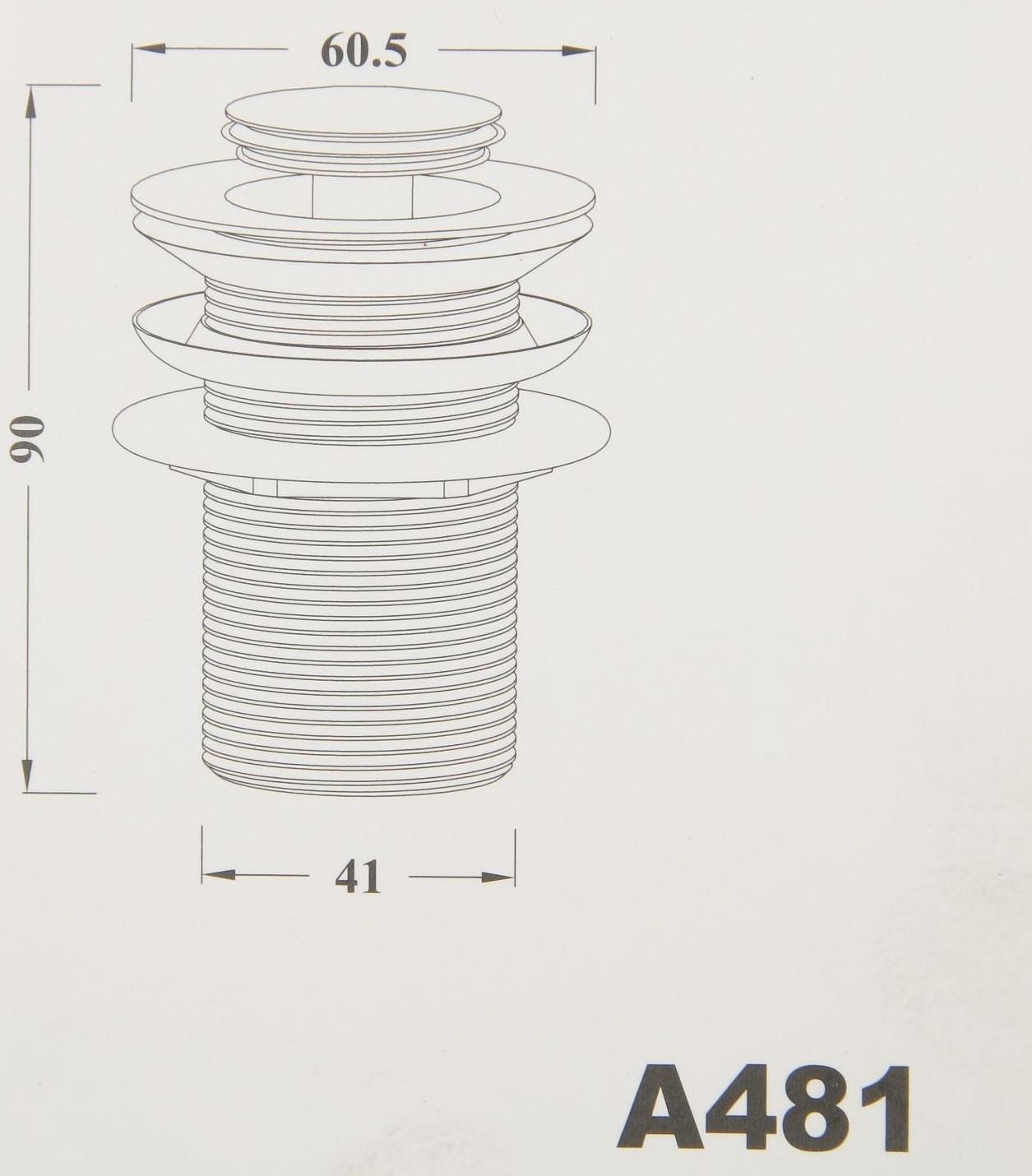 Выпуск автоматический Accoona А481, для умывальника без перелива