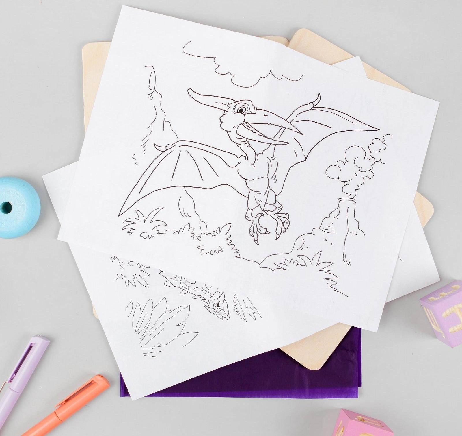 Наборы для выжигания «Тёплые картинки. Динозавры»