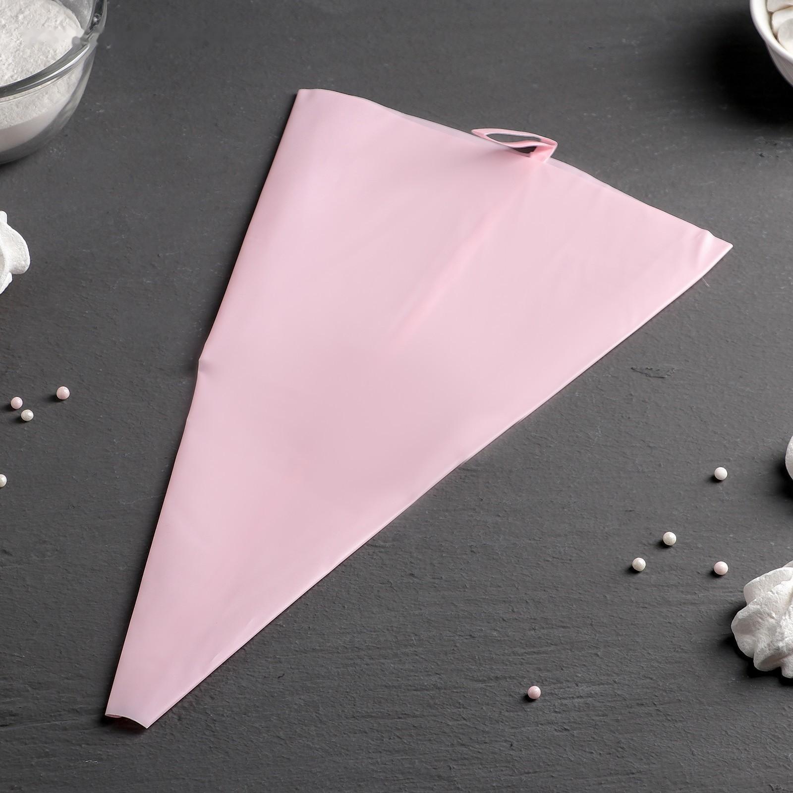 Кондитерский мешок «Алирио», 35×21 см, цвет розовый