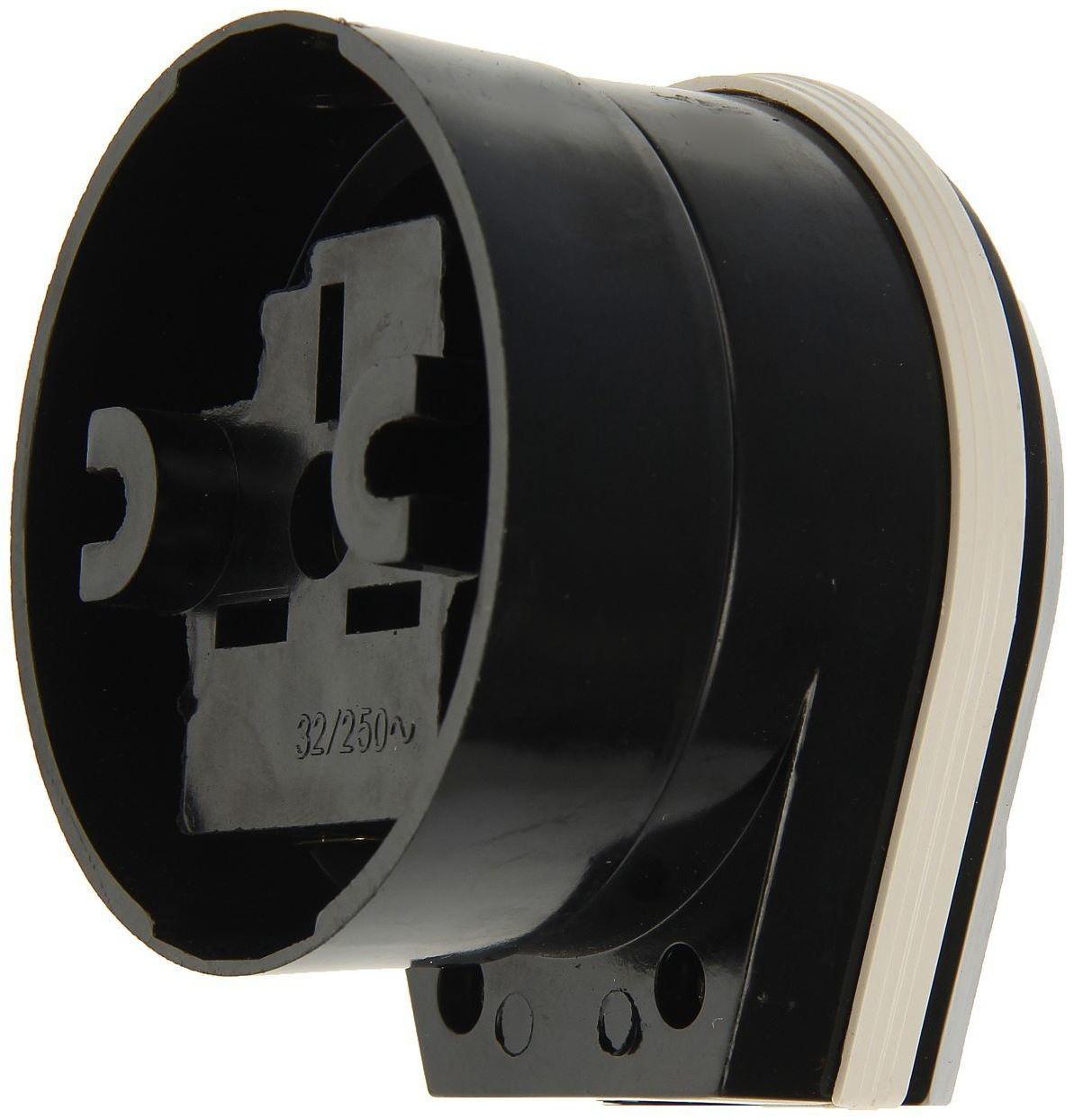 Разъем для плиты Smartbuy РШ-ВШ, 2P+PE, ОУ, 32 А, 250 В, карболит, черный