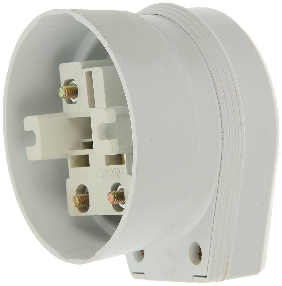 Разъем для плиты Smartbuy РШ-ВШ, 2P+PE, ОУ, 32 А, 250 В, пластик, белый