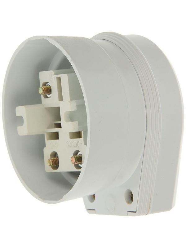 Разъем для плиты Smartbuy РШ-ВШ, 2P+PE, ОУ, 32 А, 250 В, пластик, белый