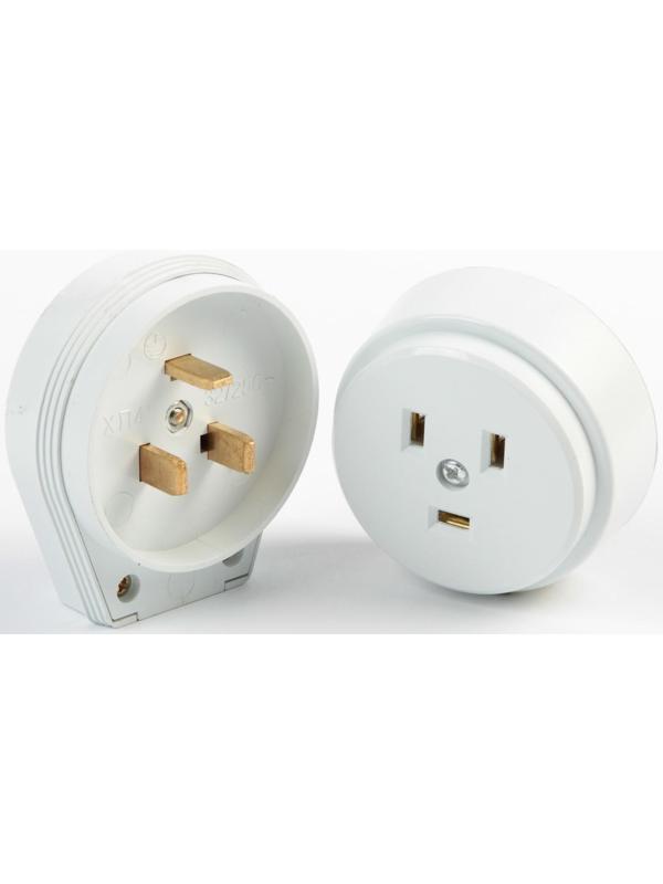 Разъем для плиты Smartbuy РШ-ВШ, 2P+PE, ОУ, 32 А, 250 В, пластик, белый