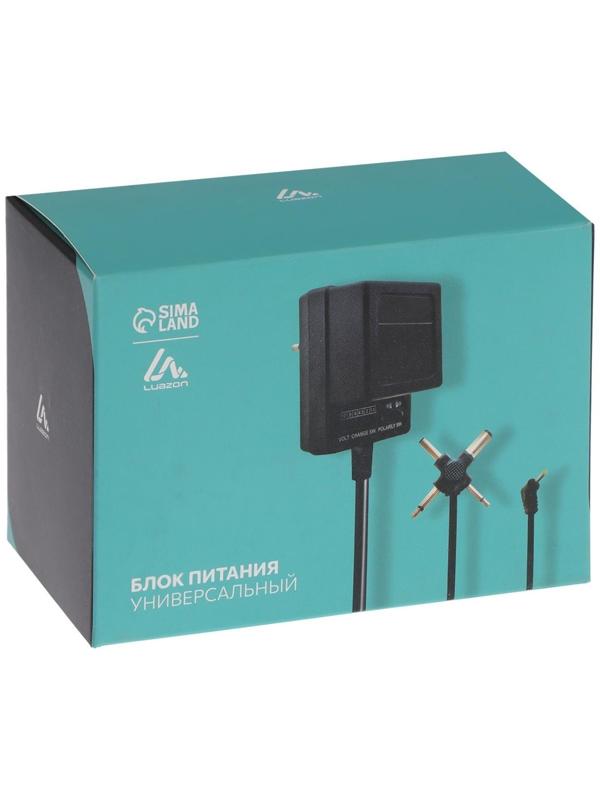 Блок питания LuazON IP-24-24-000-01, 1 А, 6 режимов 1.5-12V, переключатель полярности,0.65 м