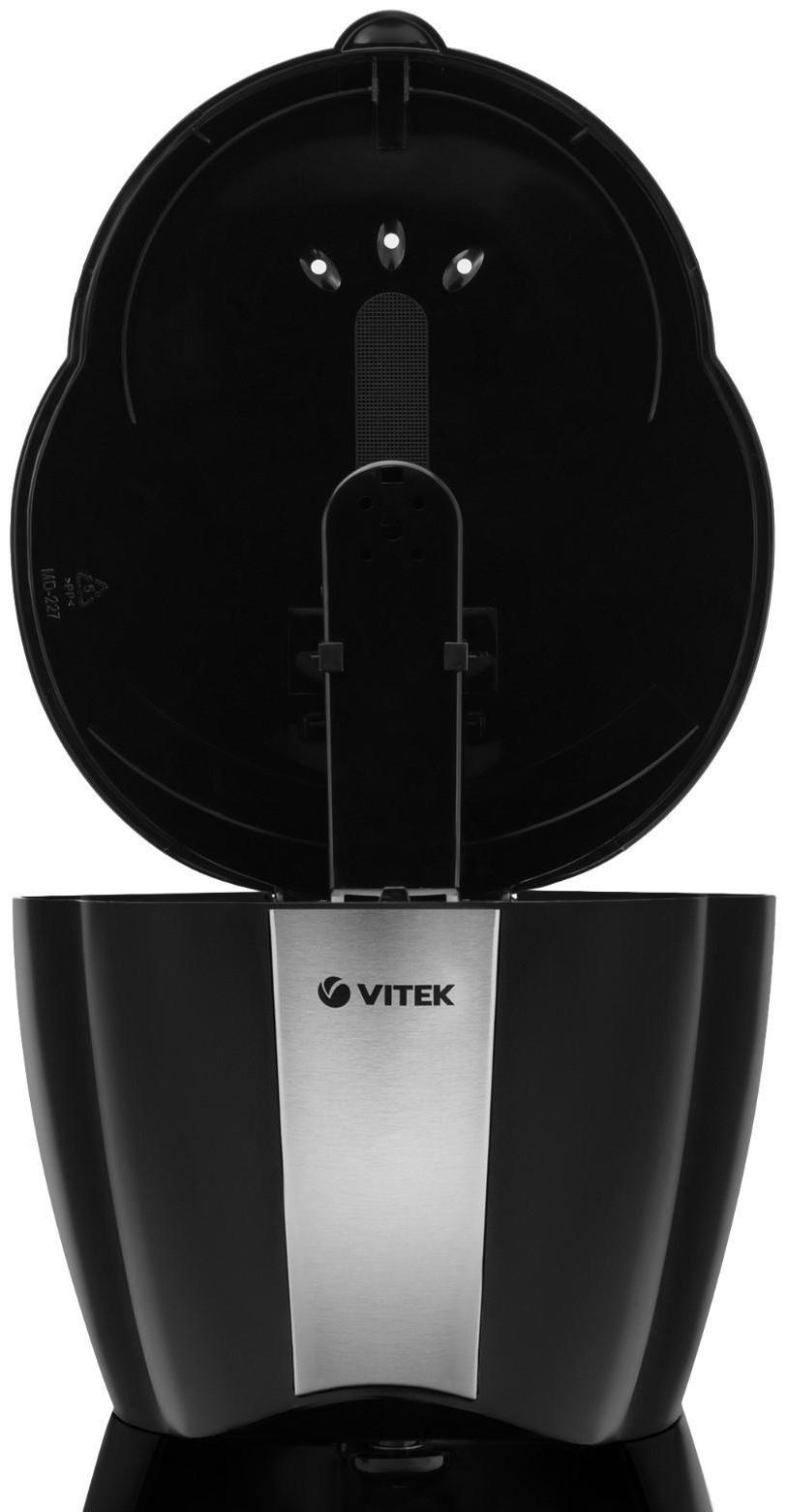 Кофеварка Vitek VT-1503 BK, капельная, 900 Вт, 1.2 л, чёрная
